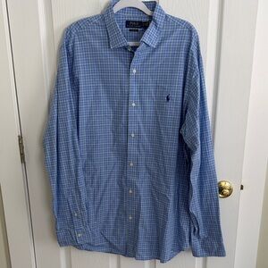 Ralph Lauren Blue Plaid Men's Shirt
